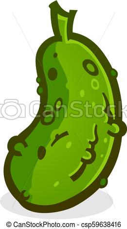 261x470 Pickle Cartoon Vector Illustration. A Green Juicy Delicious