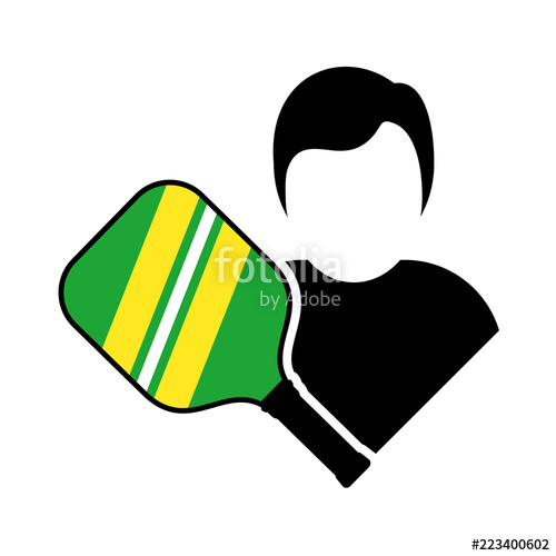 500x500 Pickleball Player Symbol Stock Image And Royalty Free Vector