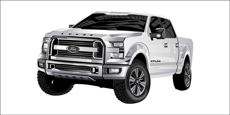 800x400 Magnificent Ford Truck Vector Design