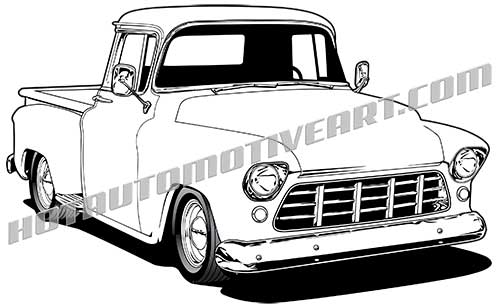 500x307 1955 Chevy Truck High Quality, Buy Two Images, Get A Third Image Free