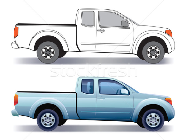 600x450 Pick Up Truck Vector Illustration Mazur (Aiel) ( 338157