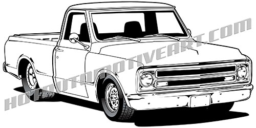 500x250 1967 Chevy Truck High Quality, Buy Two Images, Get A Third Image Free