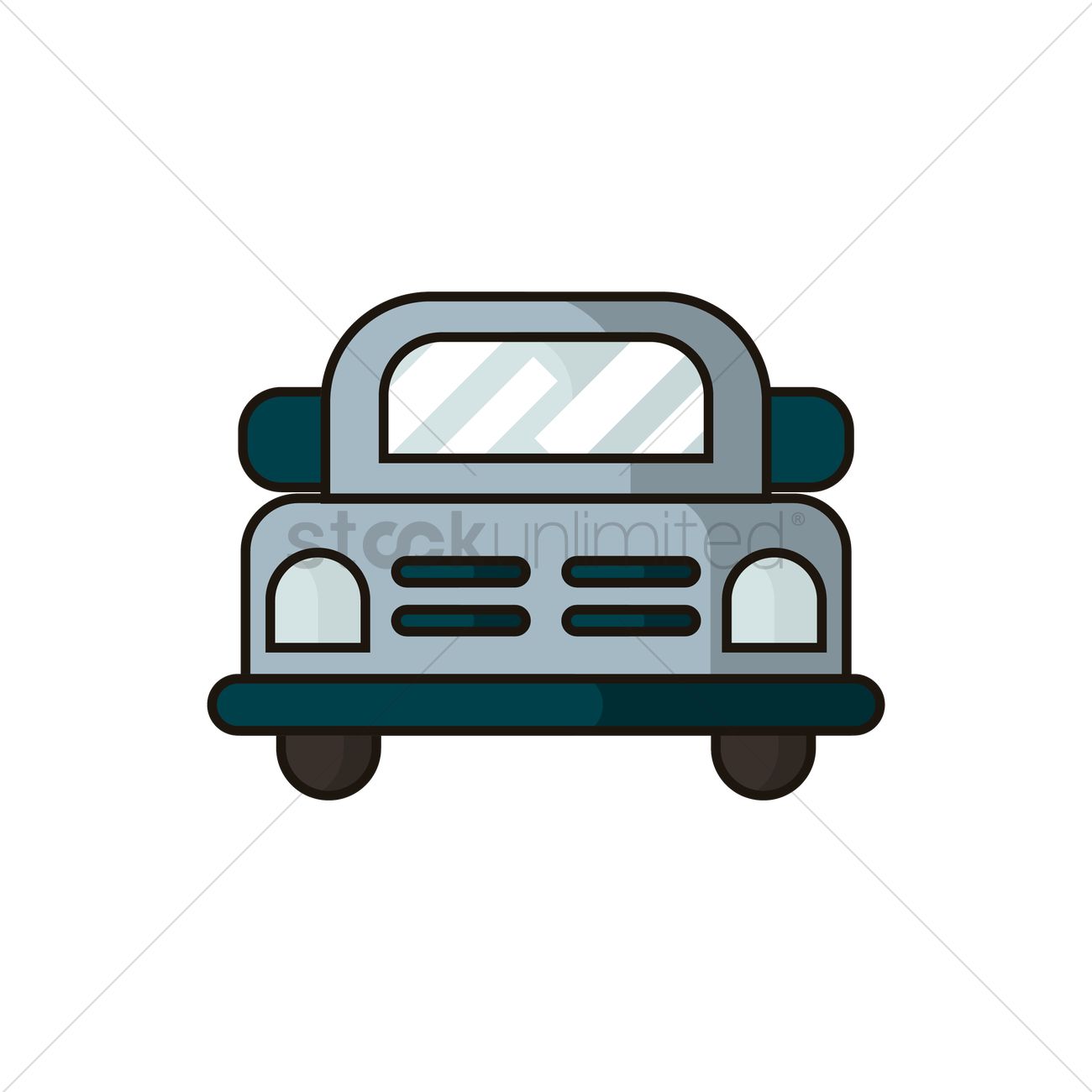 1300x1300 Pickup Truck Vector Image