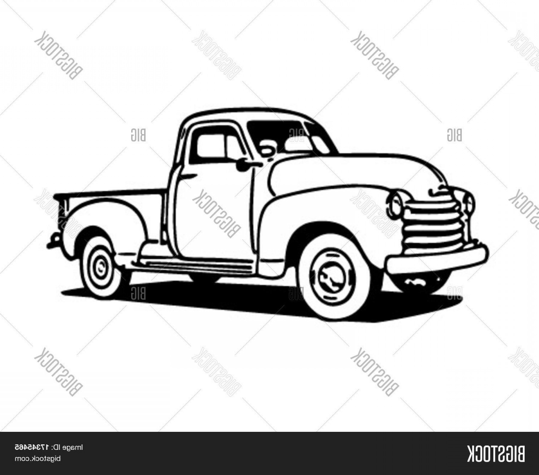 1800x1584 Stock Vector Pickup Truck Retro Clip Art Orangiausa