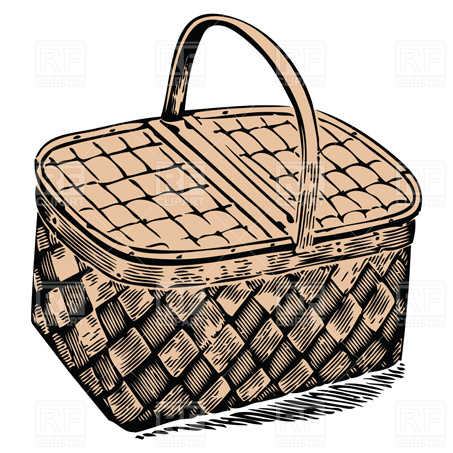 453x453 Picnic Basket Vector Image Vector Artwork Of Objects