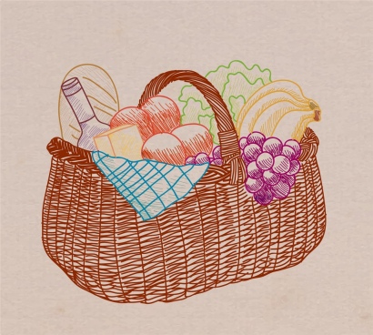 410x368 Picnic Basket Vector Art Images Free Vector Download (216,804 Free