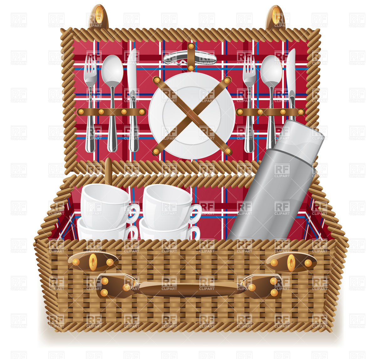 1200x1146 Picnic Basket With Tableware