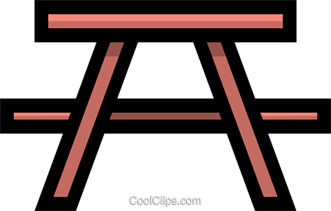 480x306 Picnic Table Royalty Free Vector Clip Art Illustration Hous0375