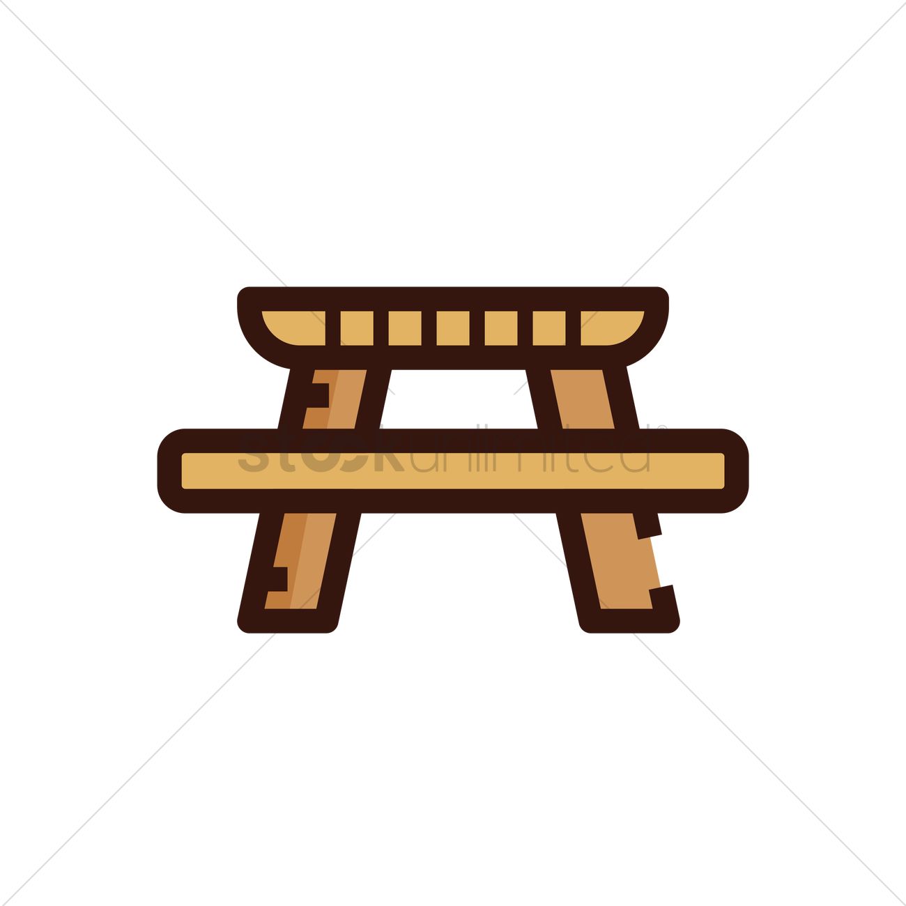 1300x1300 Picnic Table Vector Image