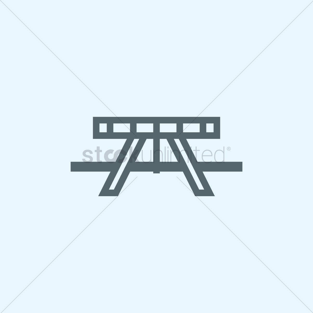 1300x1300 Picnic Table Vector Image