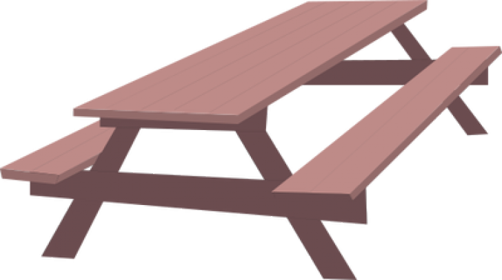 728x407 Picnic Table Drawing