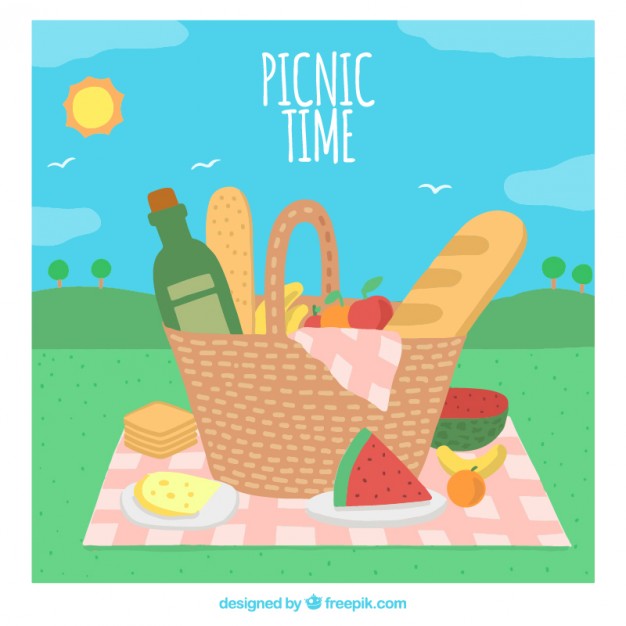626x626 Picnic Time Background Vector Free Download