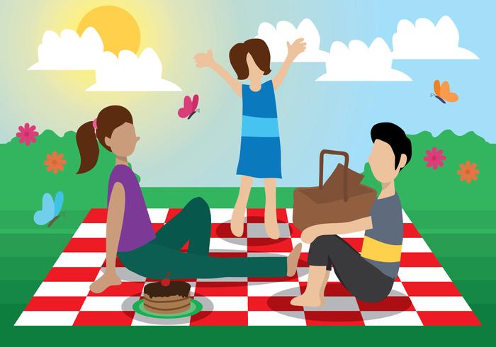 700x490 Family Picnic Vector