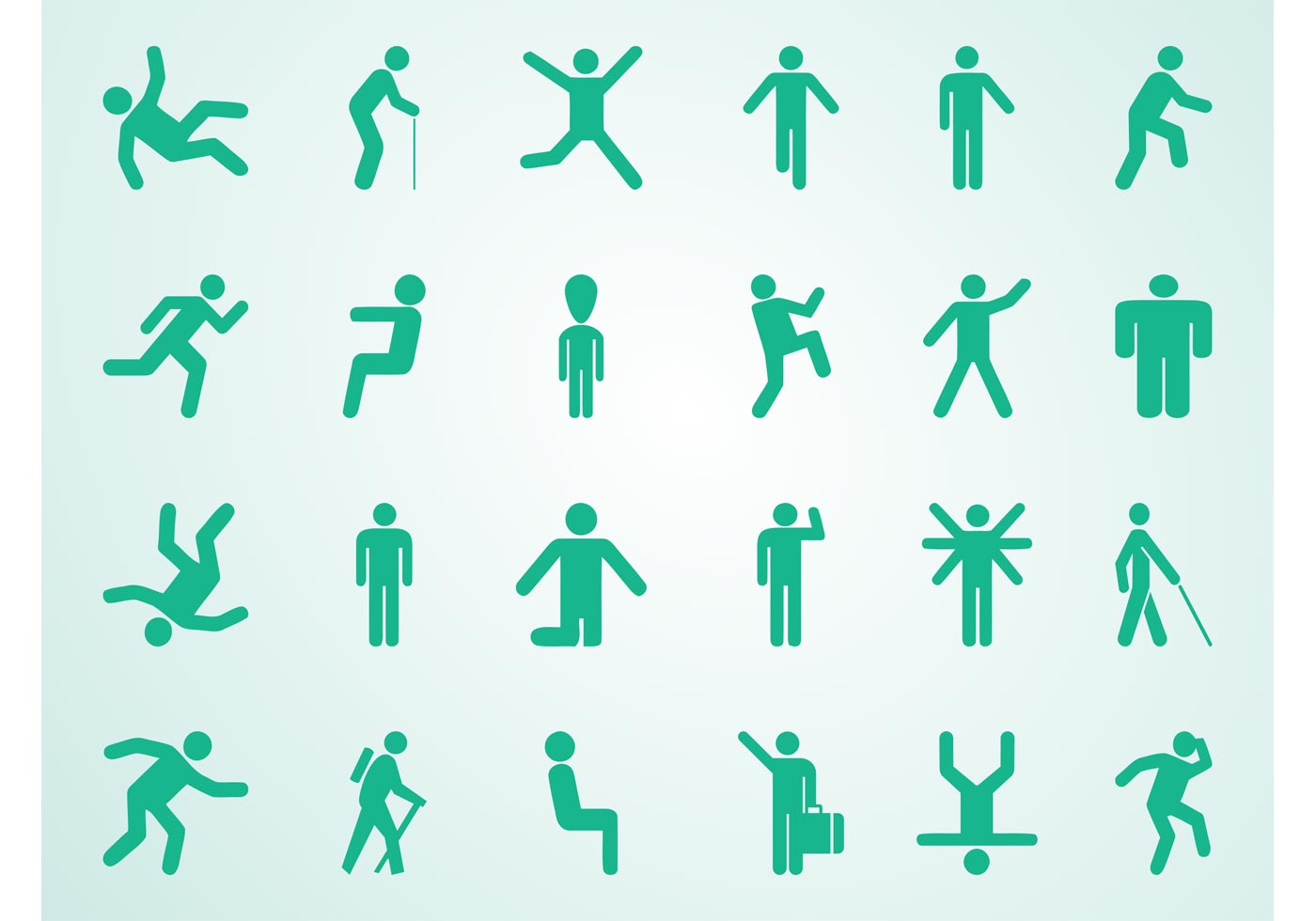 1400x980 People Pictogram Free Vector Art