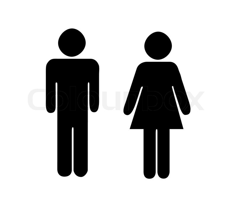 800x667 Pictogram Black Woman And Man Stock Vector Colourbox