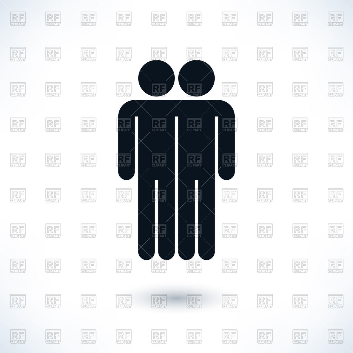 1200x1200 Pictogram Of Two Mean As Siamese Twins Vector Image Vector