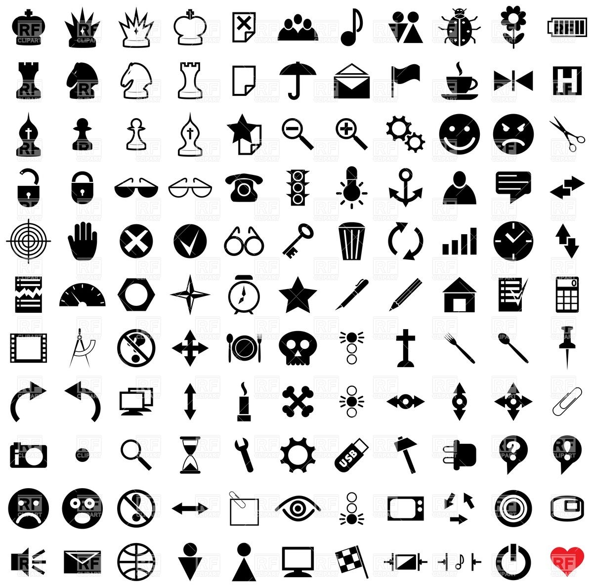 1200x1188 Set Of Simple Pictograms And Icons Vector Image Vector Artwork