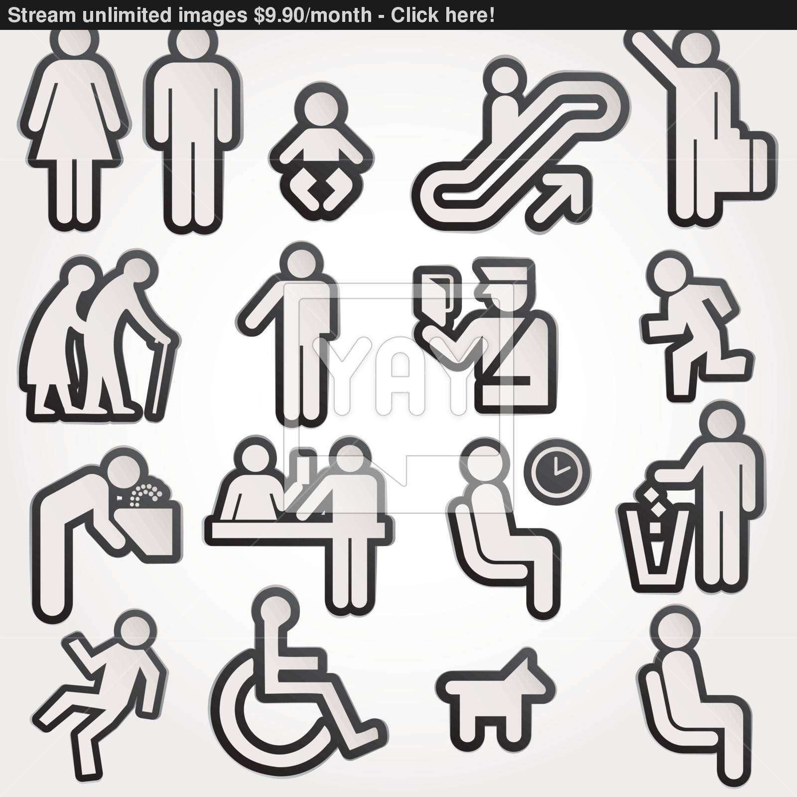 1600x1600 Vector Illustration Schematic Icons Sign Symbol Pictogram Vector