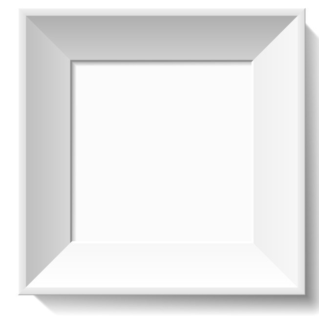 653x651 Free Simple White 3d Feel Photo Frame Vector