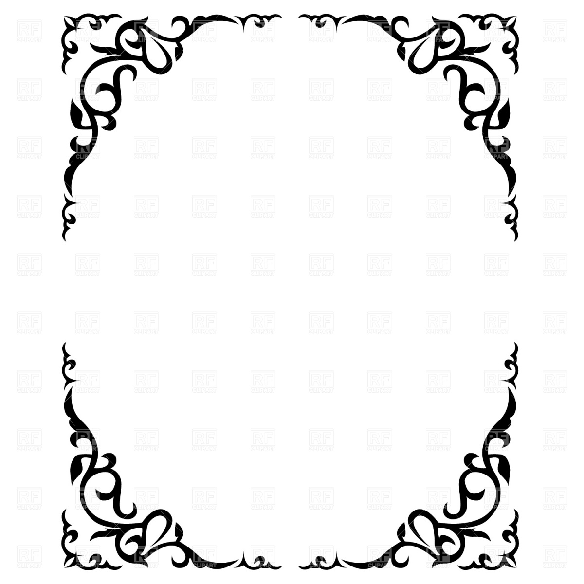 1200x1200 Ornate Floral Frame Vector Image Vector Artwork Of Borders And