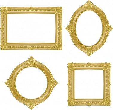 378x368 Antique Gold Frame Vector Free Vector Download (8,375 Free Vector