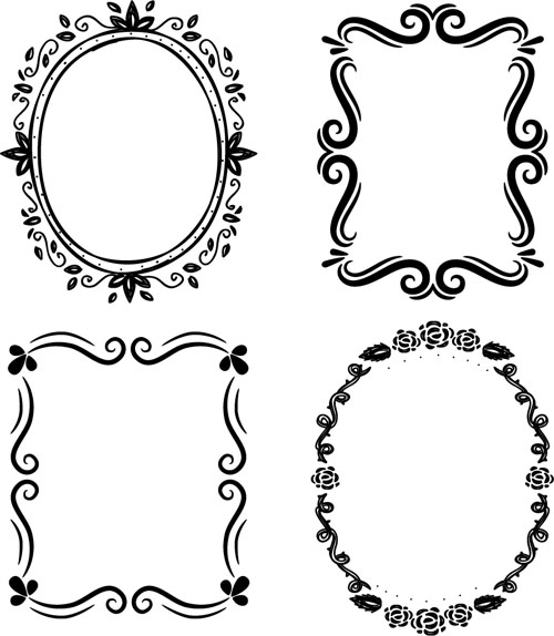 500x574 Smlpe Floral Frames Vectors 03 Free Download