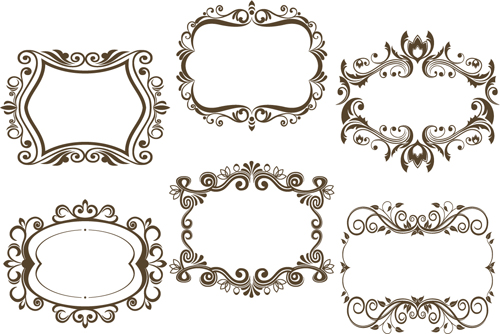 500x334 6 Kind Floral Frame Vector Free Download