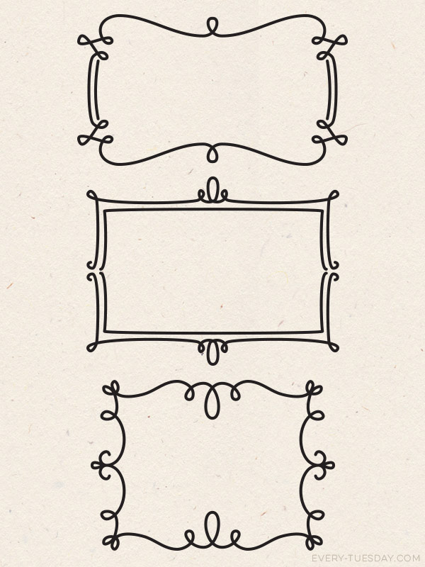 600x800 Freebie 3 Decorative Vector Frames