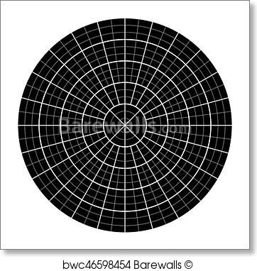 362x382 Art Print Of Blank Polar Graph Paper