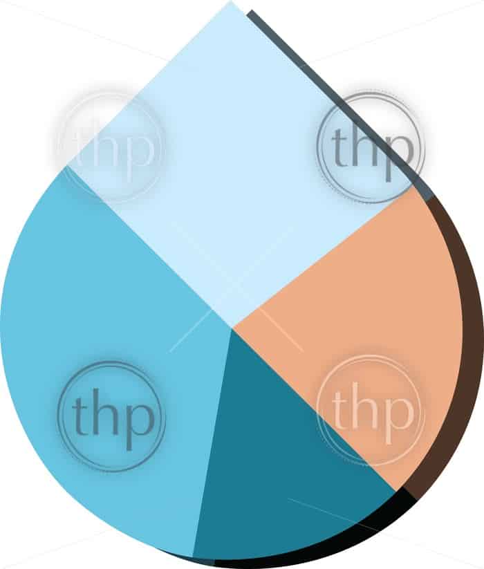 700x823 Modern Flat Design Vector Water Drop Pie Chart In Various Photo