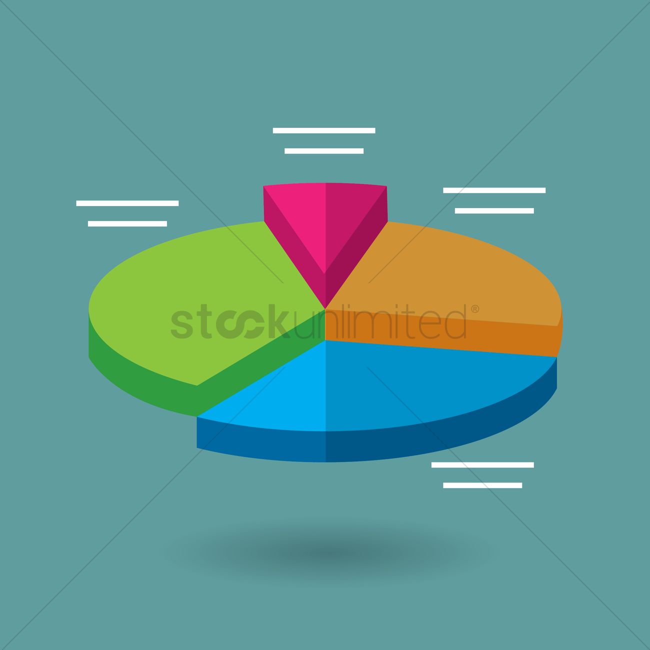 1300x1300 Pie Chart Vector Image