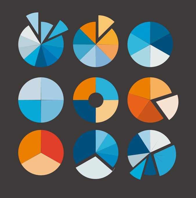 676x684 Free Pie Chart Vector Set Psd Files, Vectors Amp Graphics