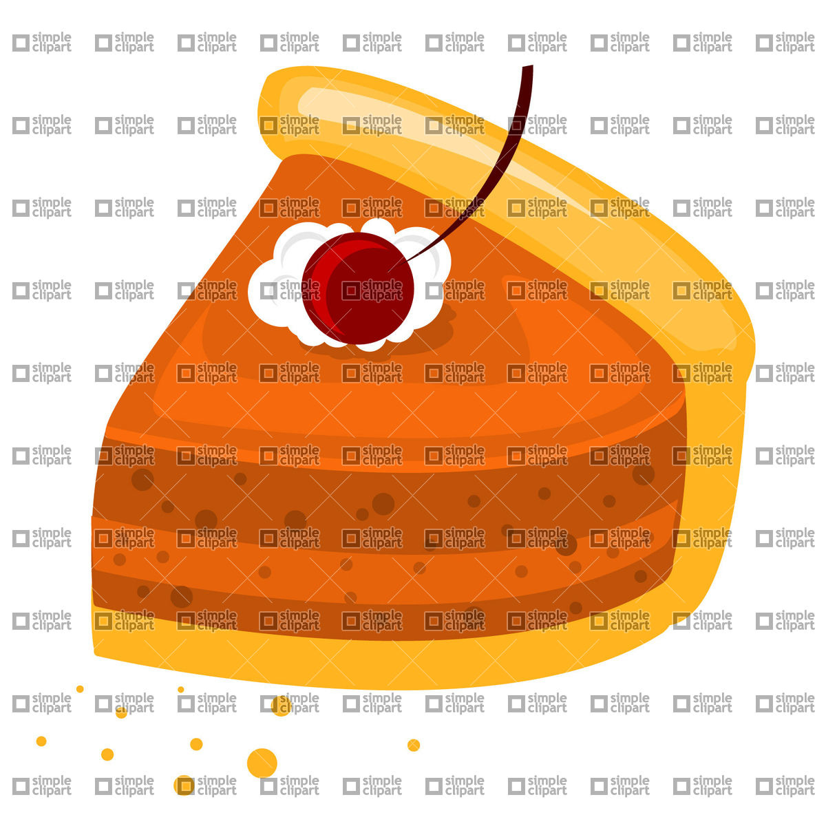 1200x1200 Slice Of Cherry Pie Vector Image