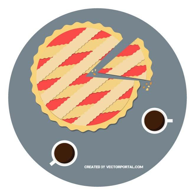 660x660 Pie And Coffee Vector