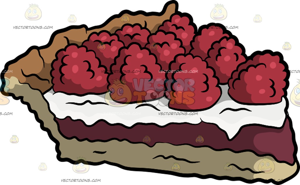 1024x633 A Slice Of Raspberry Cream Pie Clipart By Vector Toons