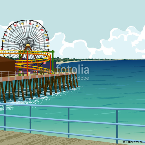 500x500 Santa Monica Pier Stock Image And Royalty Free Vector Files On