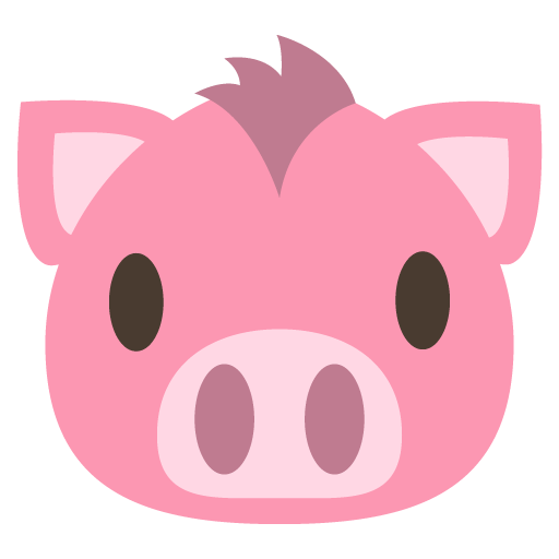 512x512 Pig Face Emoji Vector Icon Free Download Vector Logos Art