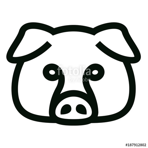 500x500 Pig Face Icon Stock Image And Royalty Free Vector Files On