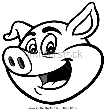 450x470 Face Clipart Pig