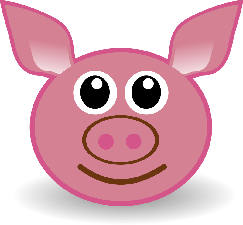 800x743 Funny Piggy Face Free Vector 4vector