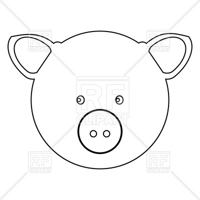 400x400 Pig Head Outline Icon Vector Image Vector Artwork Of Silhouettes