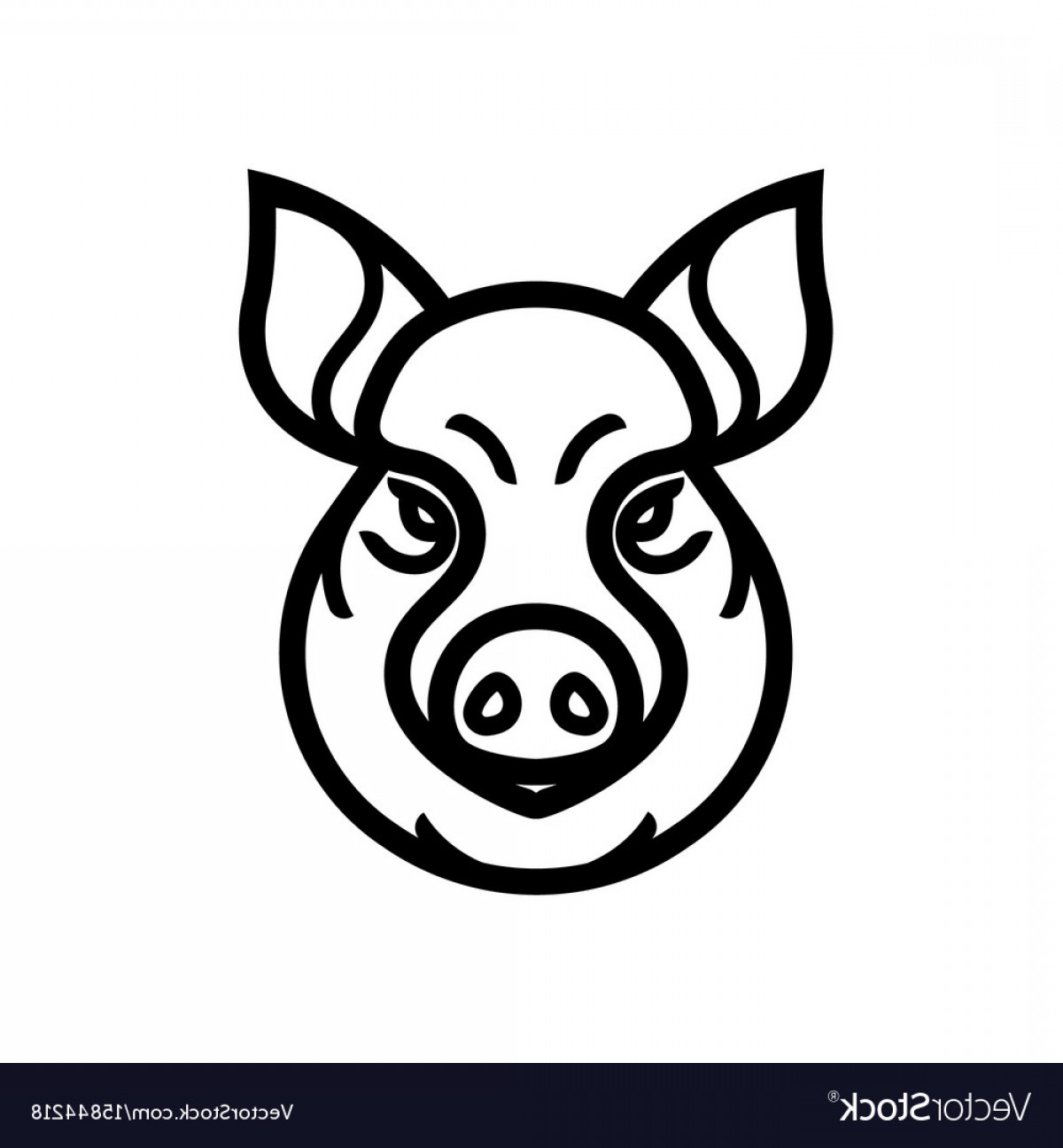1200x1296 Linear Image Of Swine Or Pig Head Vector Geekchicpro