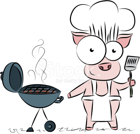 460x440 Pig Roast Stock Vector