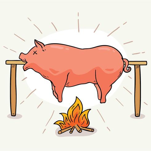 490x490 Pig Roast Vector