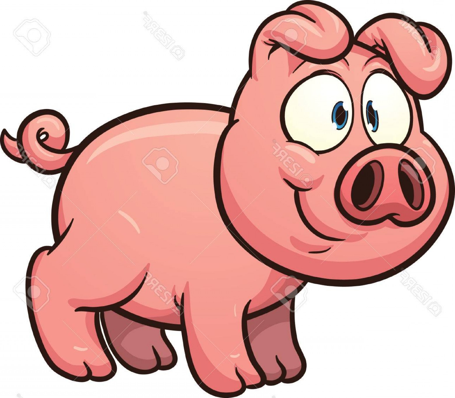 1560x1366 Photostock Vector Little Cartoon Pig Vector Clip Art Illustration