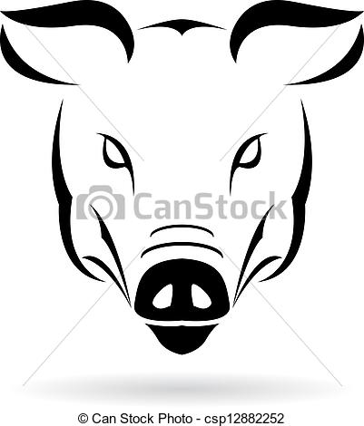 401x470 Pig Vector Art Vector Image Of A Pig On A White Background Clipart