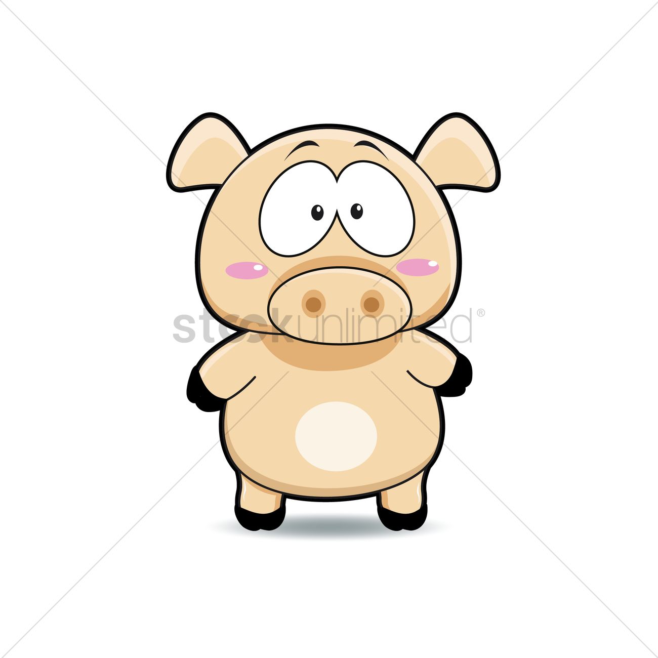1300x1300 Free Pig Vector Image