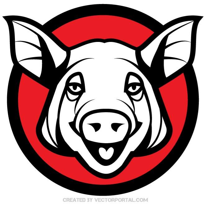 660x660 Happy Pig Vector Illustration