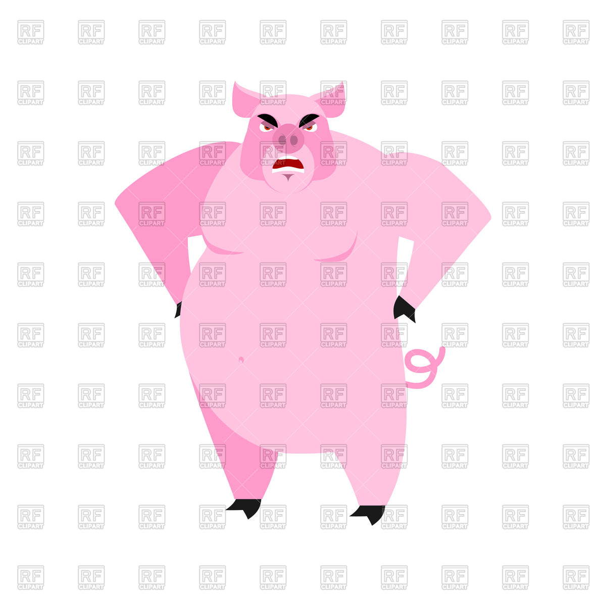 1200x1200 Angry Pig Vector Image Vector Artwork Of Plants And Animals
