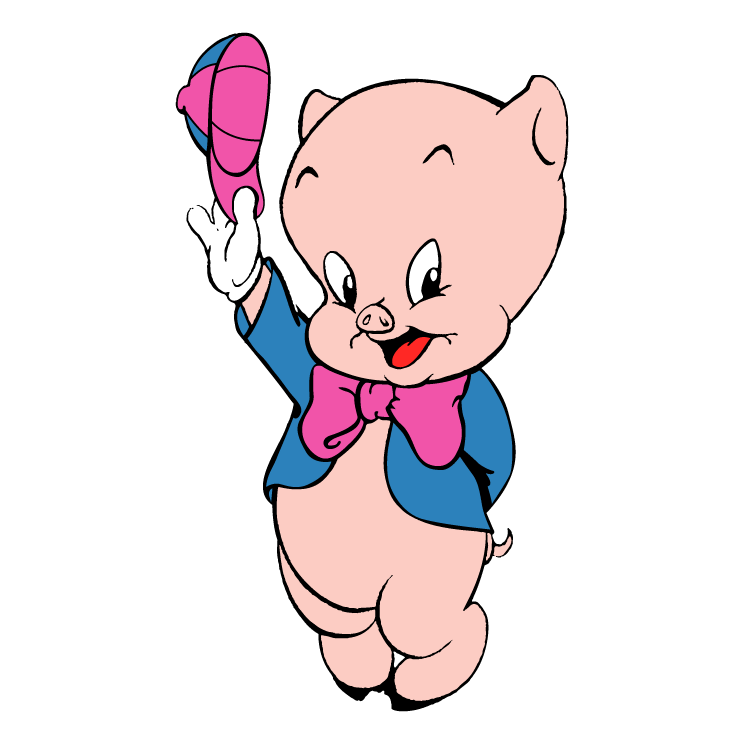 745x745 Porky Pig Free Vector 4vector
